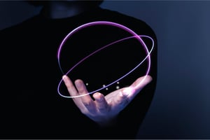 woman-s-hand-presenting-futuristic-technology-digital-remix